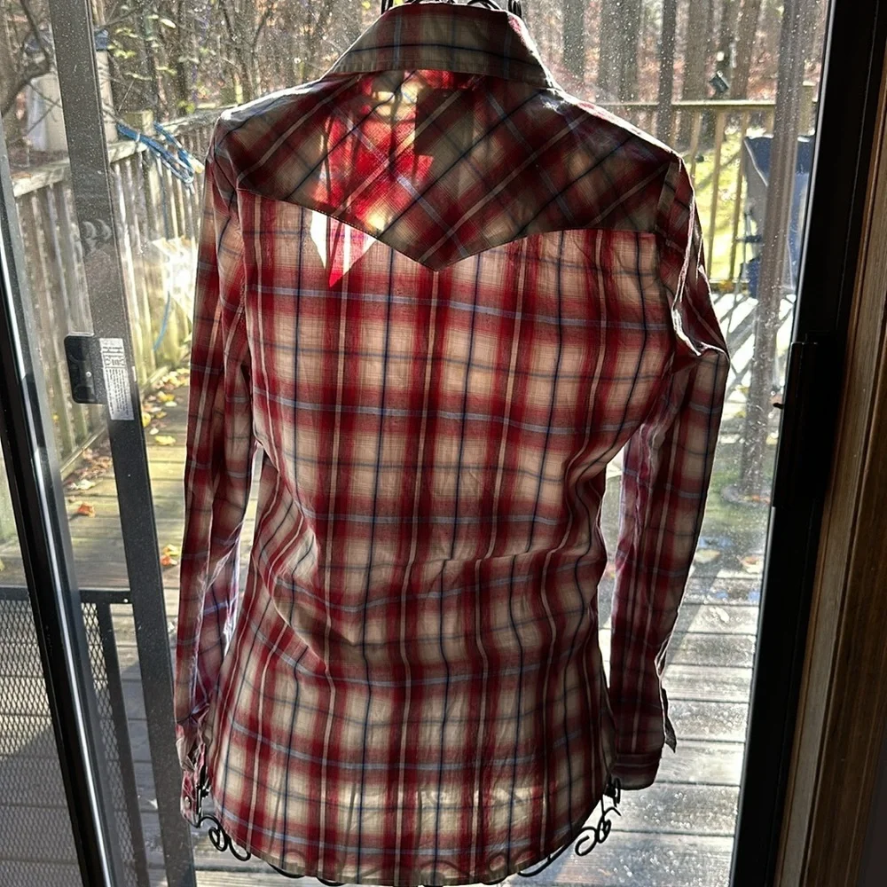 This Roper Vintage Dobby Plaid Western - Picture 6 of 7